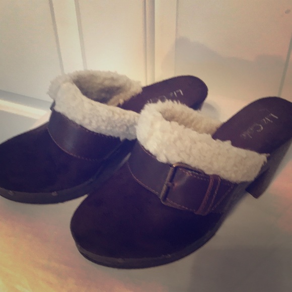 Warm Furry Suede Mules - Picture 2 of 3